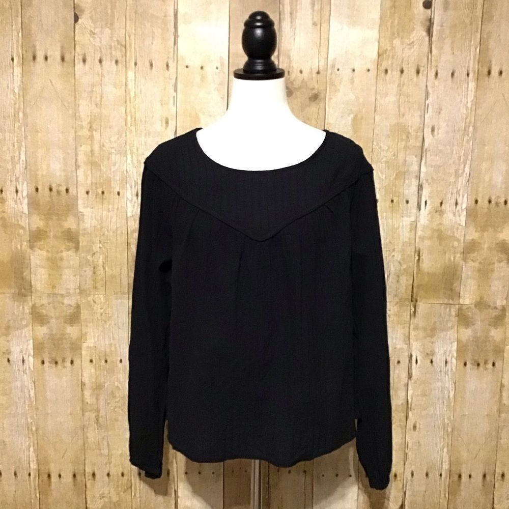 Universal Thread Black Peasant Boho Top M